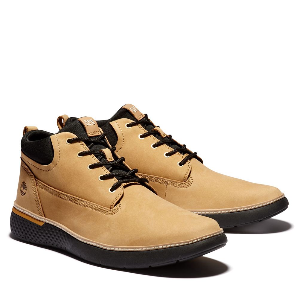 Timberland Chukka Μποτακια Ανδρικα Καφε/Μαυρα - Cross Mark Better Δερματινα - Greece 9706428-XD